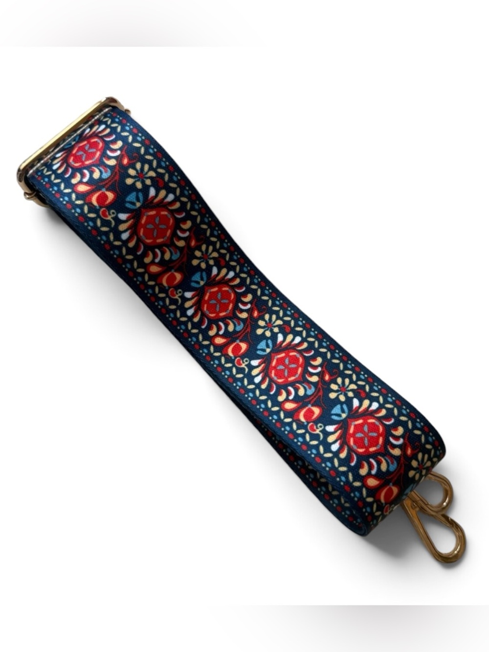 Guitar purse bag strap floral Bohemian pattern NWOT w/ pouch - Picture 9 of 14